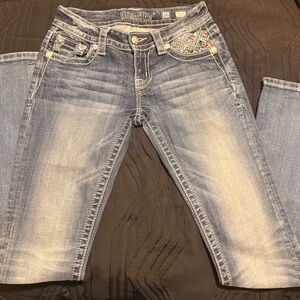 Miss Me Light Blue Embroidered Pocket Women's Jeans